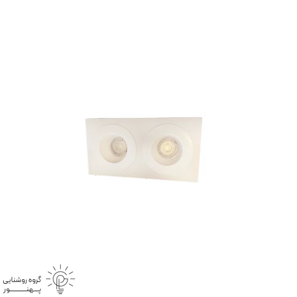 قاب هالوژن سقفی توکار مستطیلی ABS دو شعله دیپ-2