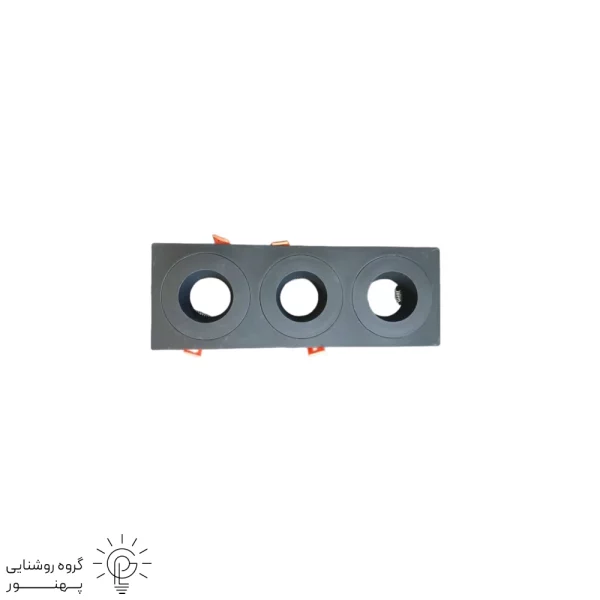 قاب هالوژن سقفی توکار مستطیلی ABS سه شعله دیپ-2