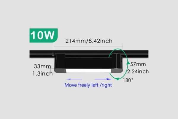 چراغ ریلی خطی 10 وات smd متحرک