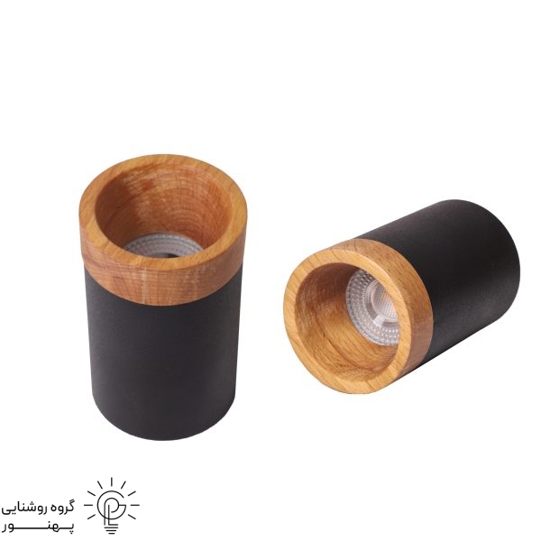 چراغ سقفی روکار 10سانتی چوب و فلز