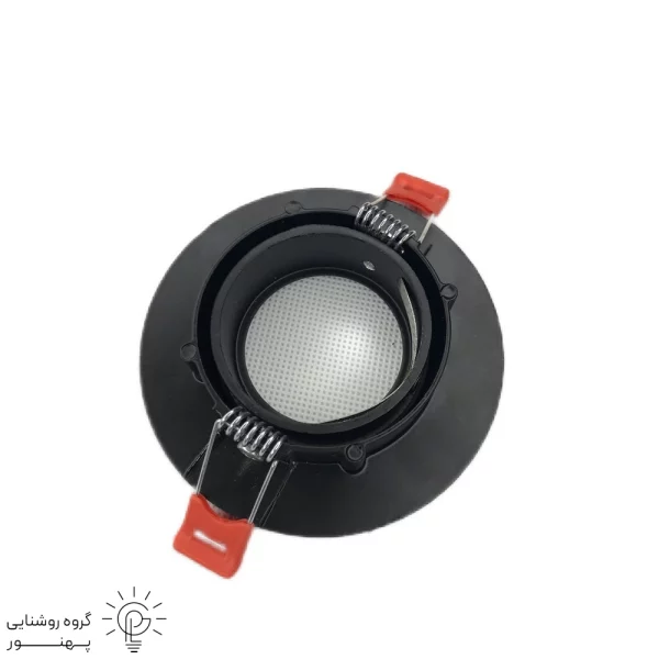قاب هالوژن سقفی توکار دایره ای تخت متحرک-2