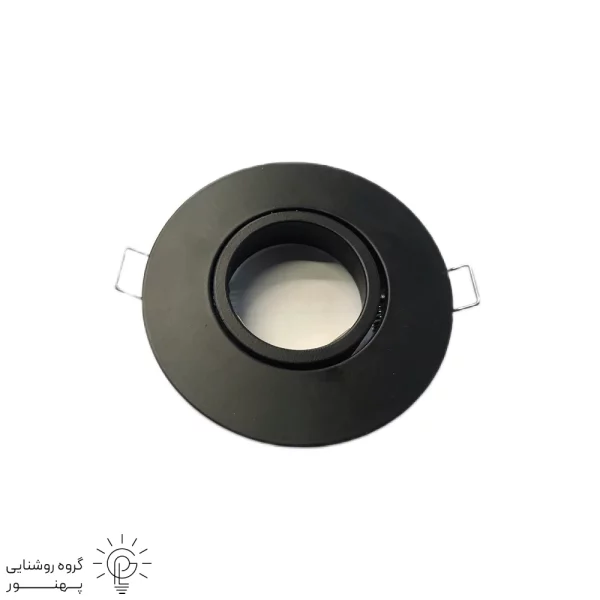 قاب هالوژن سقفی توکار دایره ای تخت متحرک