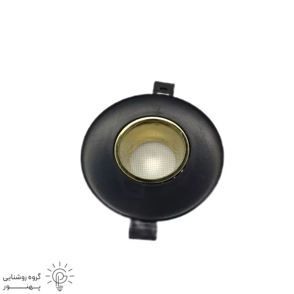 قاب هالوژن سقفی توکار عمیق متحرک وسط طلایی دایره ای پارس لایت-4
