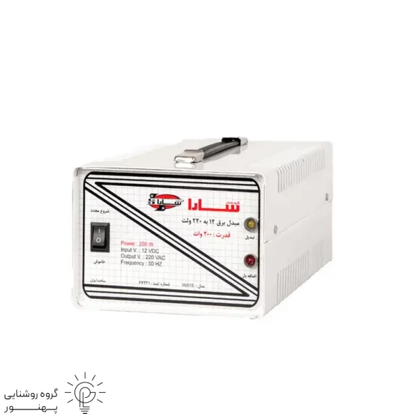 مبدل برق 12 به 220 ولت 200 وات (اکویی) کد11
