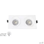 قاب هالوژن مستطیل آلومینیوم کد6644-1