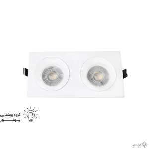 قاب هالوژن مستطیل آلومینیوم کد6644-1