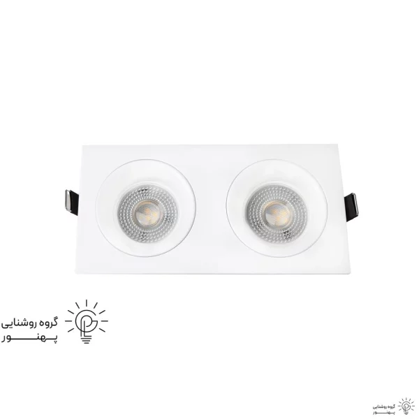 قاب هالوژن مستطیل آلومینیوم کد6644-1