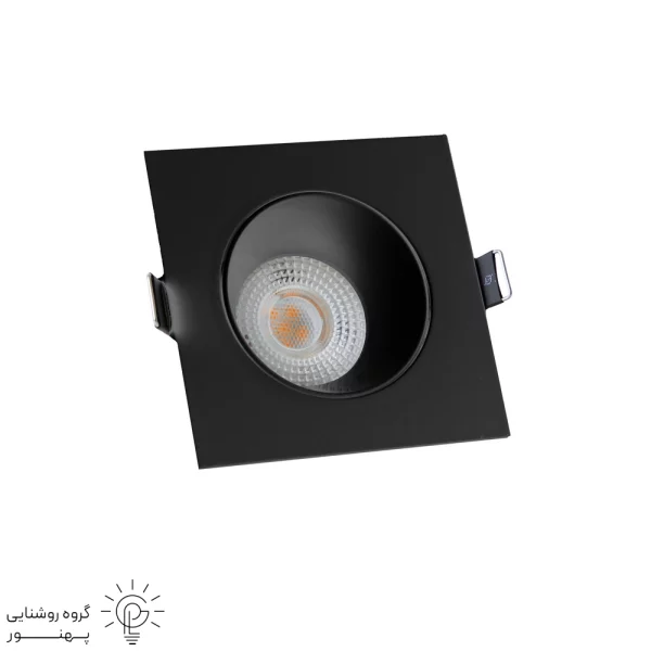 قاب هالوژن مربع abs مشکی