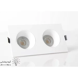 قاب هالوژن مستطیل abs کد6641-2