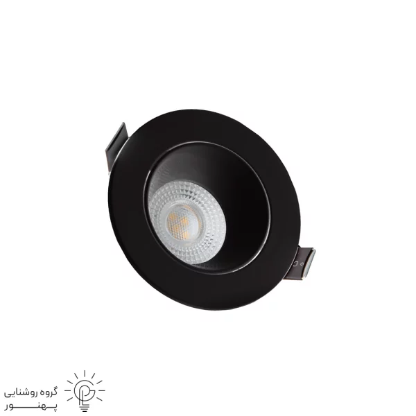 قاب هالوژن گرد مشکی