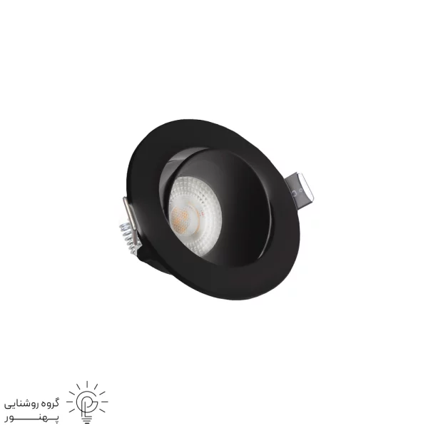 قاب هالوژن گرد مشکی - 2