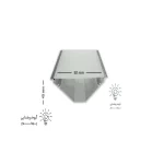 چراغ خطی لاینر روکار کنجی برش 92 میلیمتر